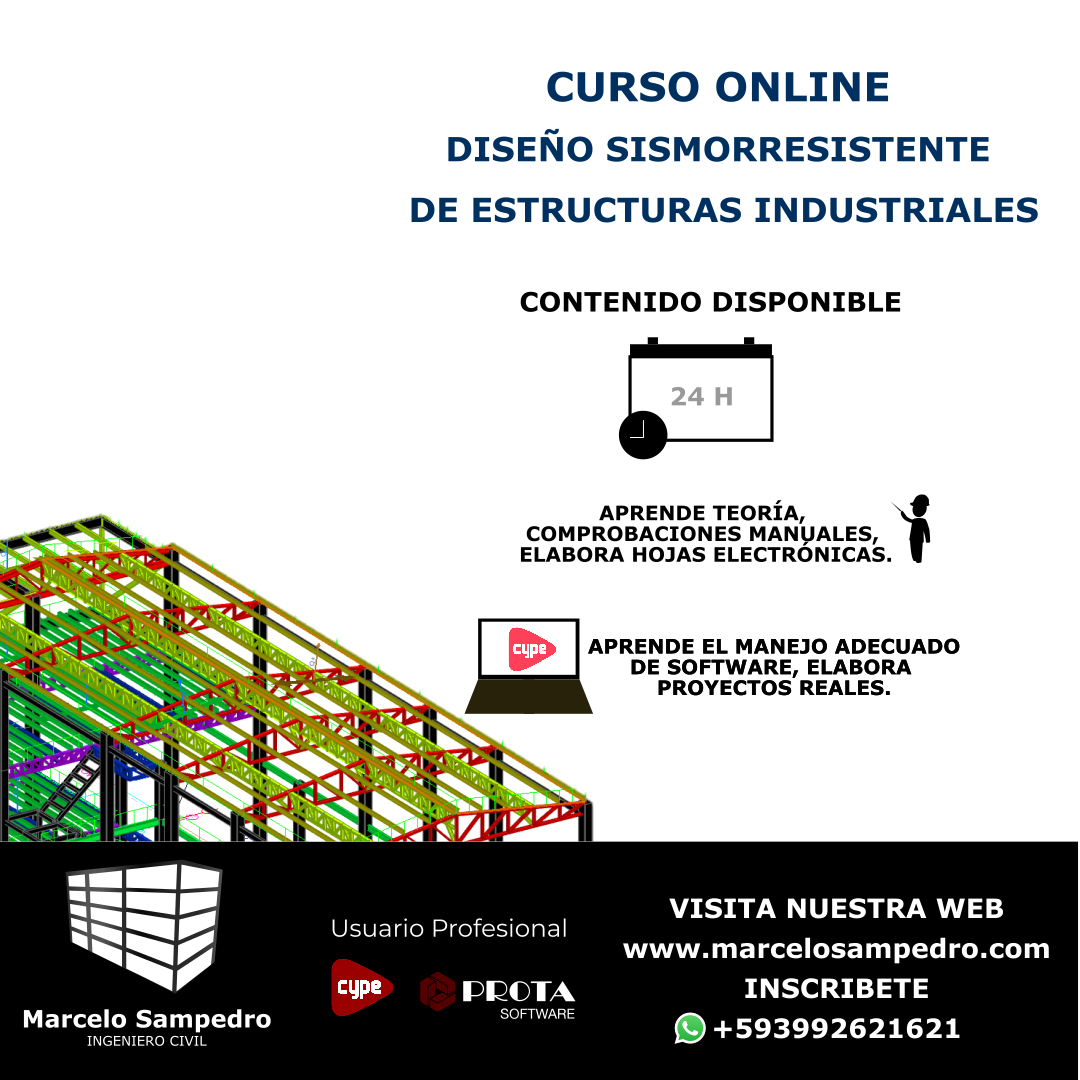 El título dice: Construye tu casa con nosotros, somos especialistas en diseño sismoresistente. Describe que se ofrece servicios de Evaluación Estructural y escaneo de aceros y ampliación, con una imagen de un proyecto realizado en Riobamba. Se ve al Ingeniero Marcelo Sampedro realizando el análisis. Contiene el número de contacto 0992621621, y la dirección Riobamba, Monseñor Alberto Ordoñez y Edelberto Bonilla Oleas para agendar una cita.